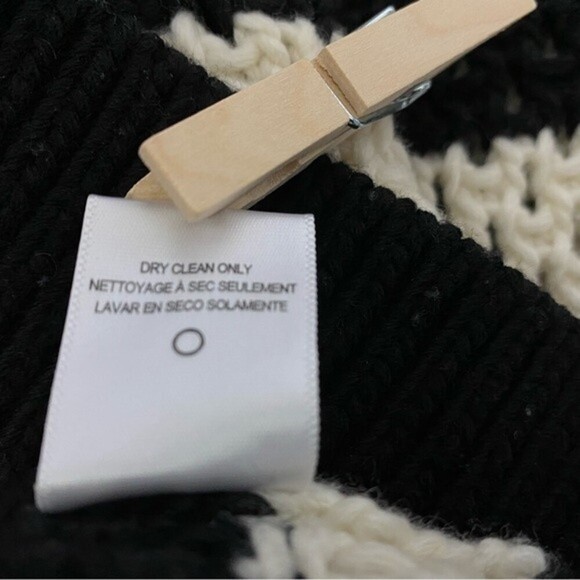 Frame sweater women's Sz L stripe open knit crew neck MSRP $425 - Picture 8 of 8